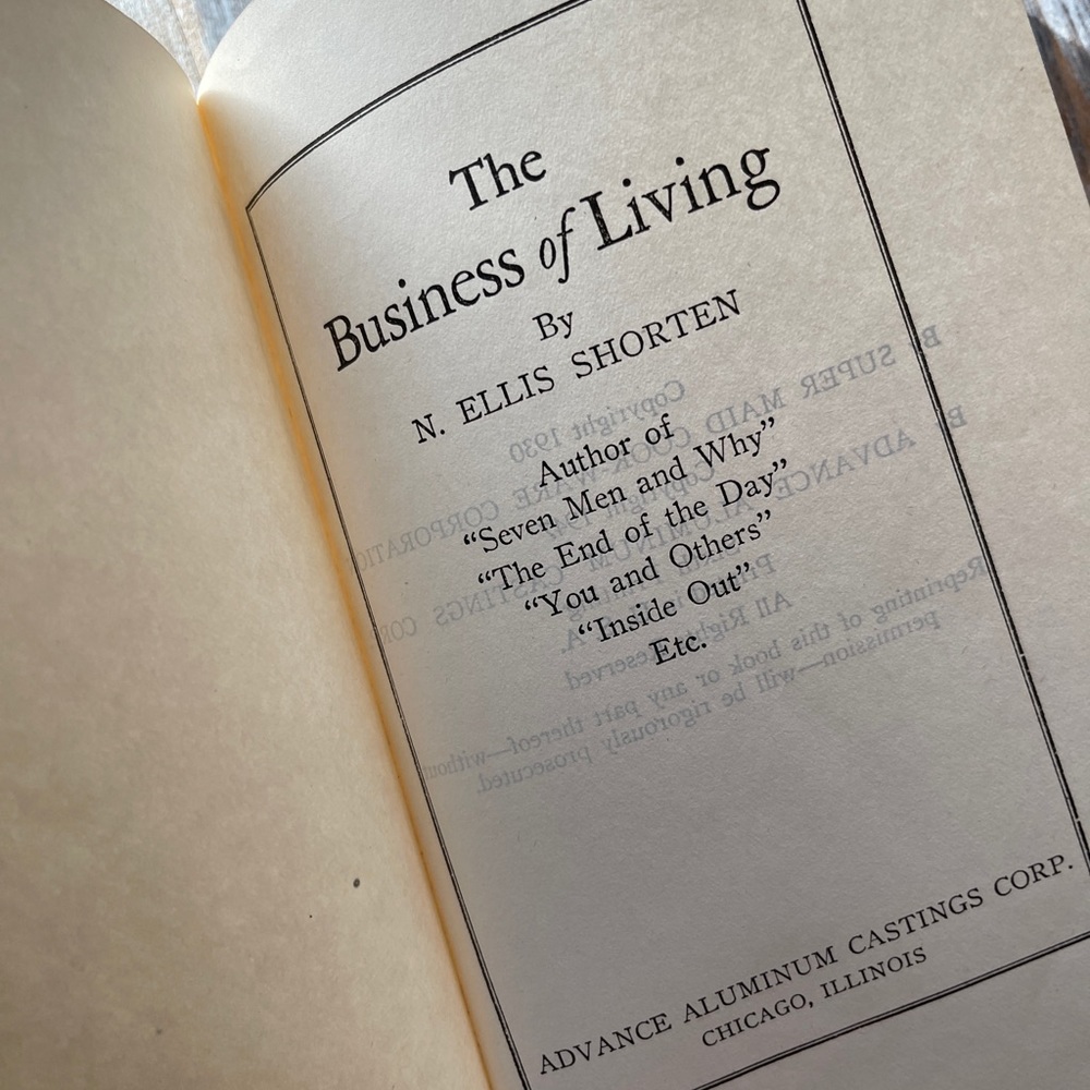 Vintage Hardback Red Book The Business of Living Hardcover